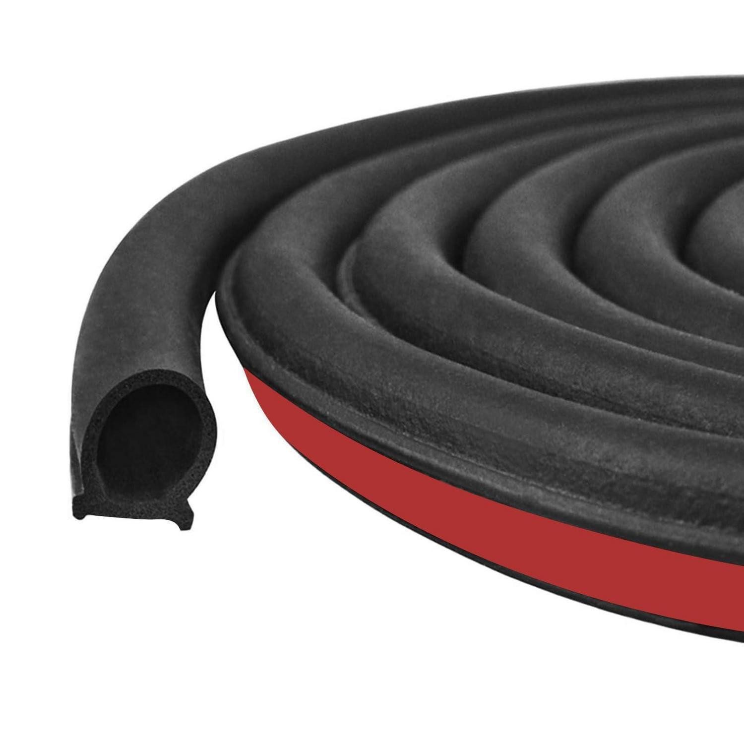LuxusKollektion Dichtlippe Türdichtung Gummidichtung Gummiprofil Kantenschutz Schwarz 6M, L: 1200 cm
