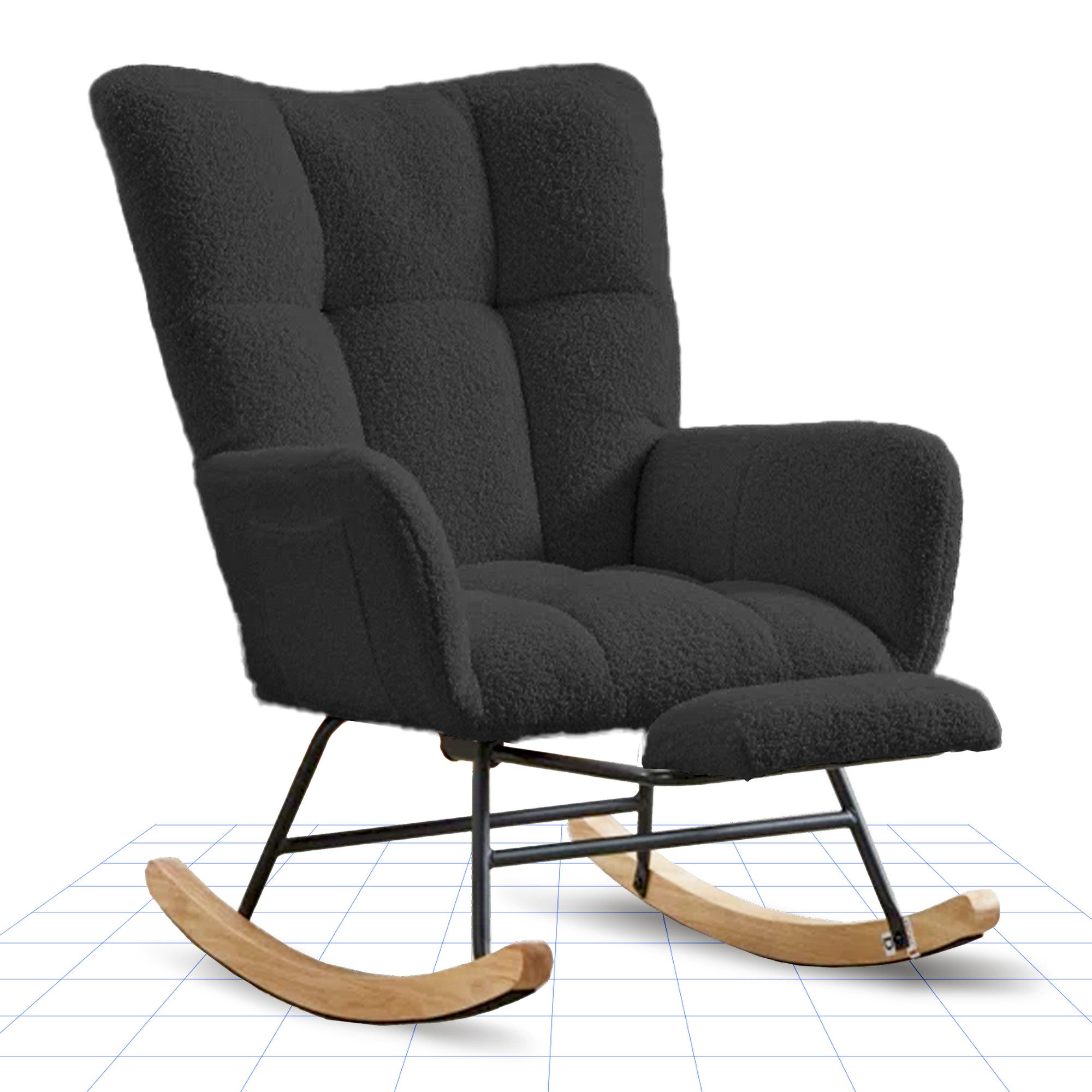 FLEXISPOT Schaukelstuhl mit Hoher Rückenlehne & Fußstütze, Relaxsessel, Sch günstig online kaufen