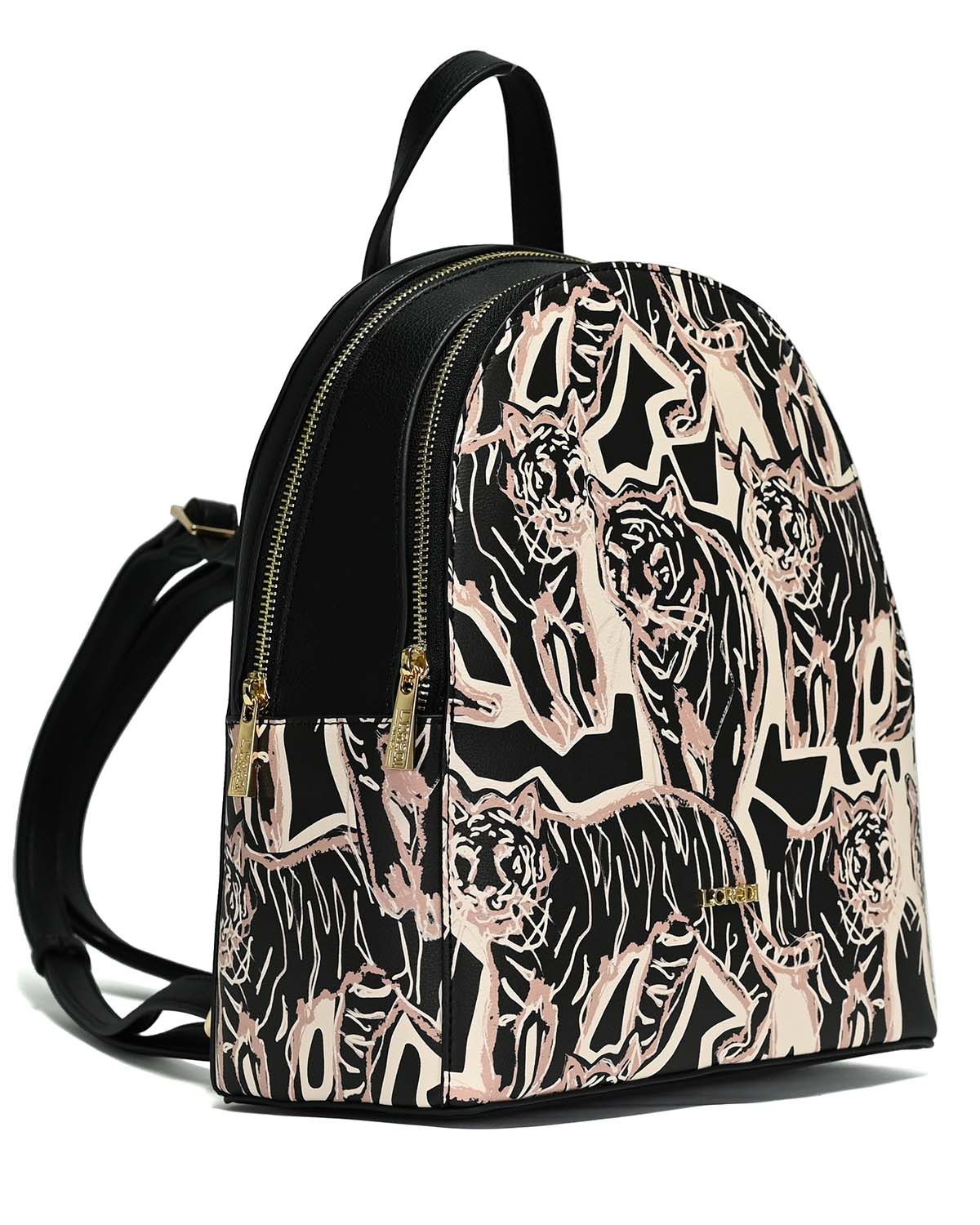 L. CREDI Cityrucksack L.CREDI-Damen-Rucksack-Tasche-JOELA 26x12,5x31 -204 schwarz mix