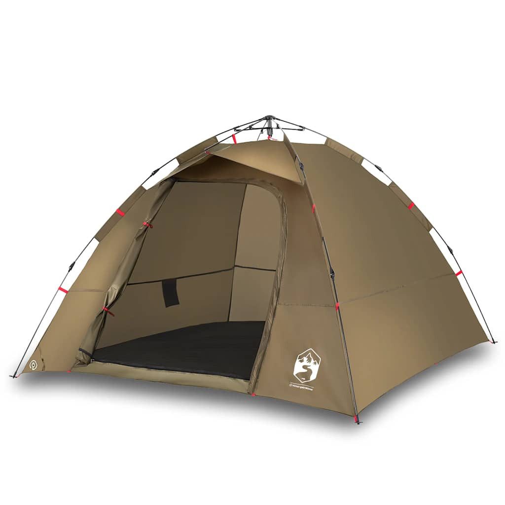 furnicato Angelzelt Campingzelt 262x254x172 cm Olivgrün, Wetterfestes Outdoor-Zelt mit E-Anschluss und Quick-Release-System