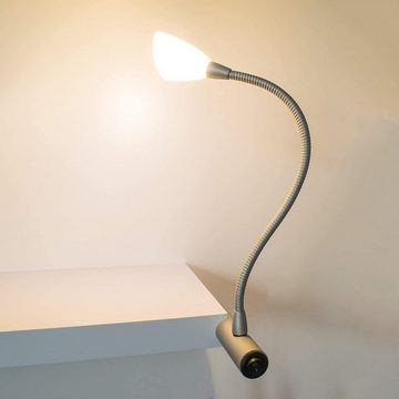 Yu Yang Bettleuchte Calla, LED wechselbar, Warmweiß, Glas Schirm, 2er Set, mit austauschbarem Leuchtmittel, Warmweiß, 12V, G4, LED, Lese Leuchte