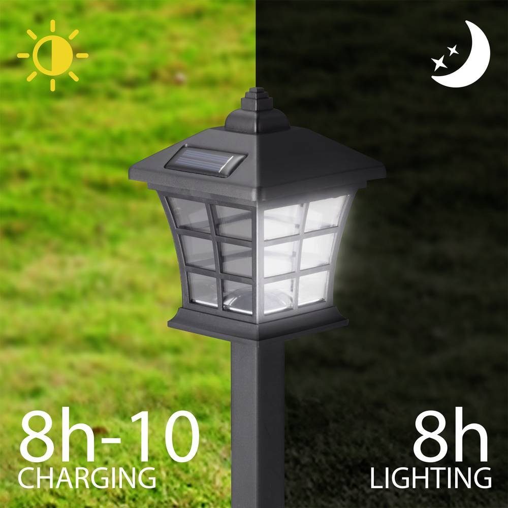 Solarleuchte, cemon Mit Erdspieß Solarleuchte LED Schalter, Mit