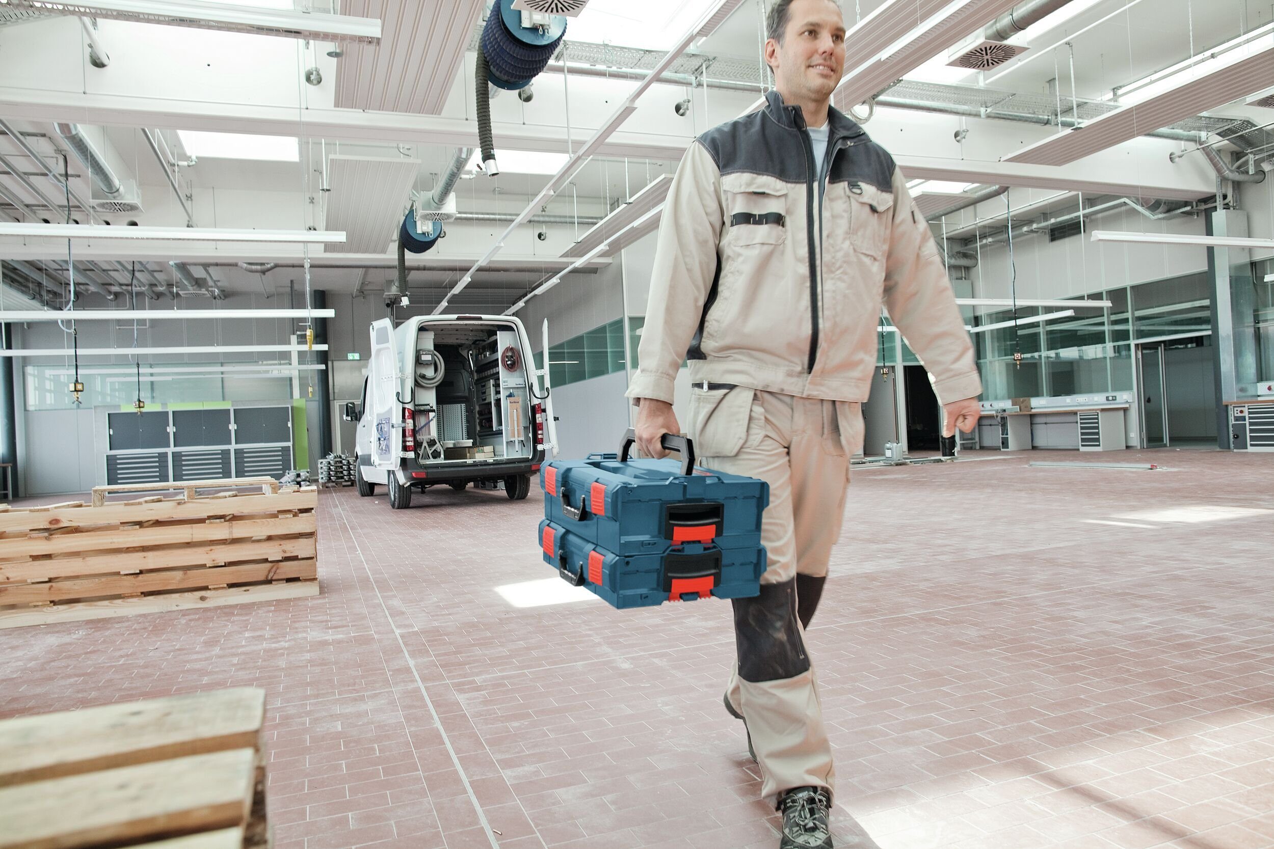 Bosch Home & Garden Werkzeugkoffer, Koffersystem L-BOXX 102 mit 6-teiligen Einsatzbox-Set