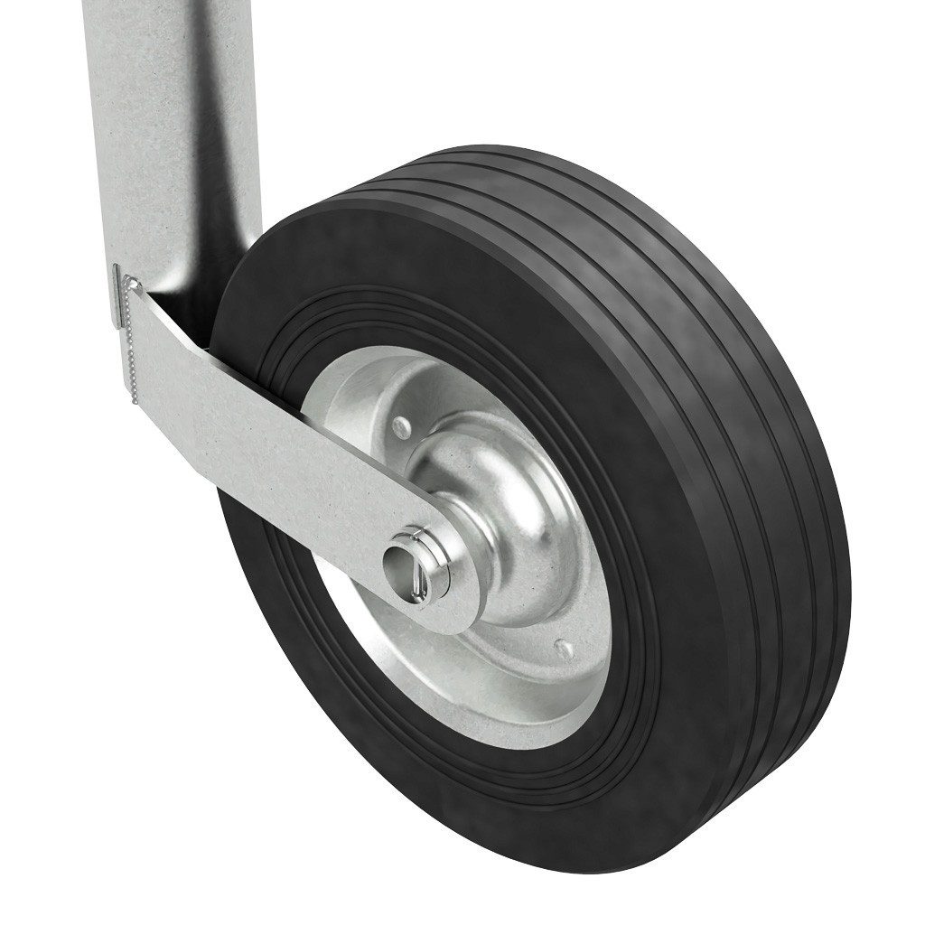 SUPROD Anhänger-Stützrad Stützrad mit Klemme Bugrad Anhänger Trailer 150 kg, Ø 48 mm Außenrohr – Bild 3 von 5