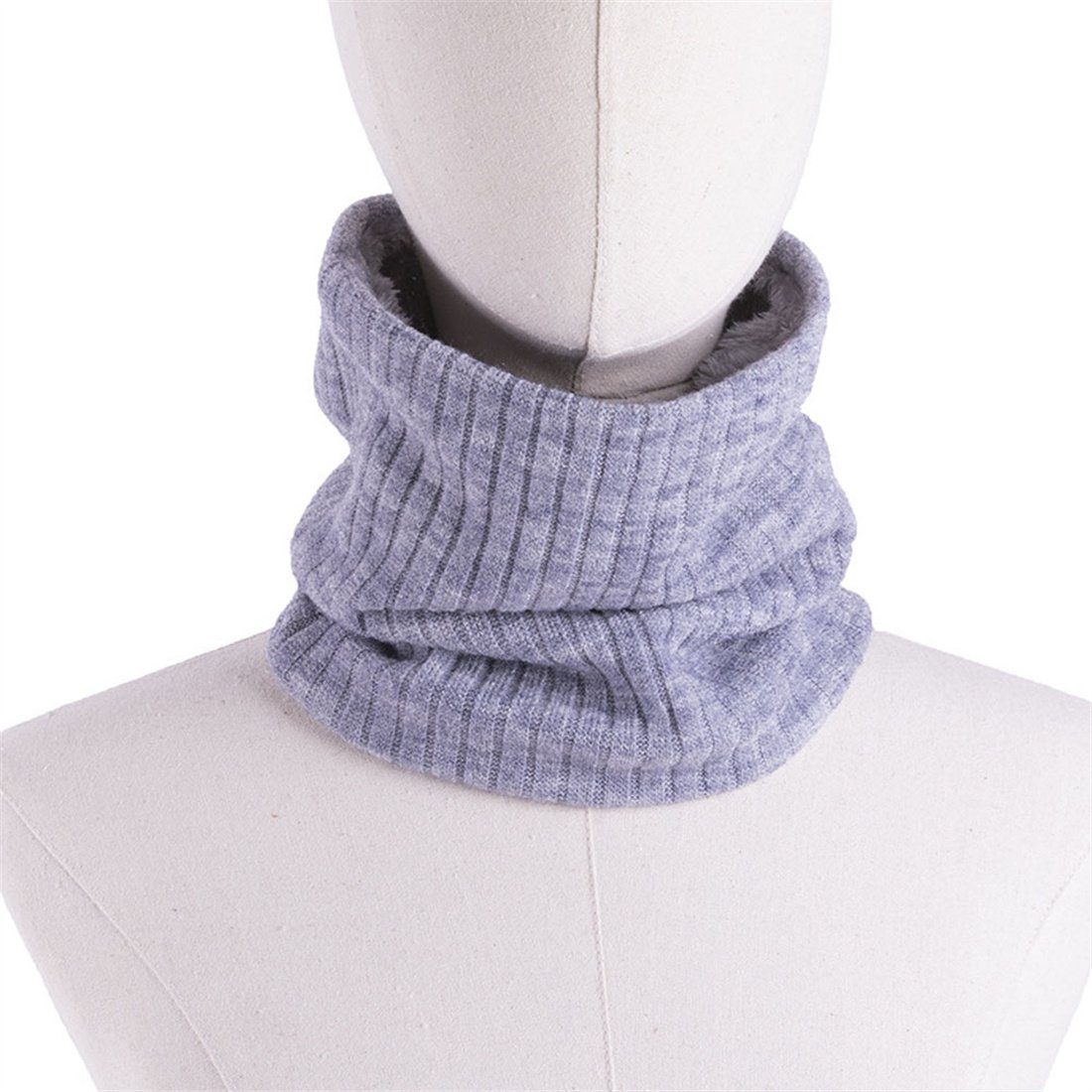 Winterschal DÖRÖY Unisex-Schal,warmer zumStricken Doppellagiger Modeschal gepolsterter Grau