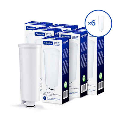 AQUAPHOR Kalk- und Wasserfilter 6er Pack Aquastyle Wasserfilter für DeLonghi™ Kaffeemaschine, Zubehör für DeLonghi™ BCO, ECAM, ESAM, ETAM, Filtert Kalk, Chlor, schützt die Kaffeemaschine /