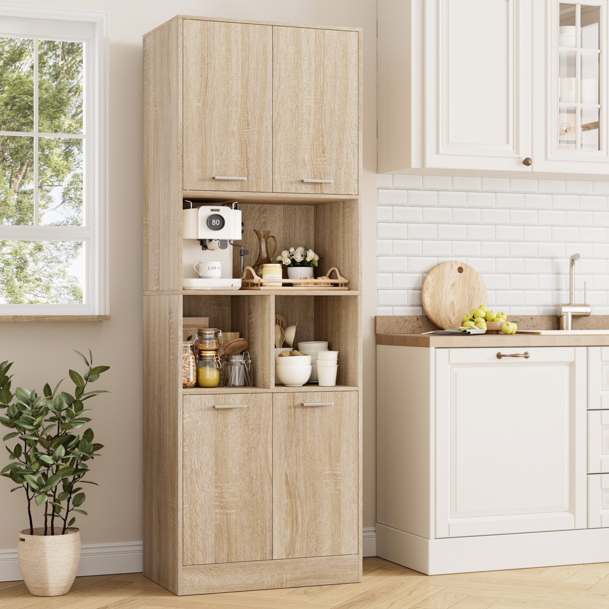 Homfa Hochschrank Badschrank Bücherschrank Badezimmerschrank 180x60x40cm günstig online kaufen