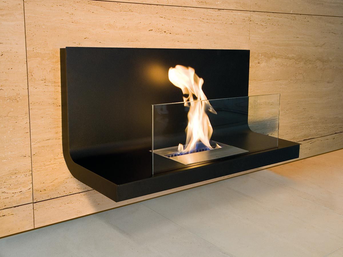 Radius Echtfeuer-Dekokamin Wall Flame 1 – Bio-Ethanol Wandkamin für Innen & Außen, TÜV-geprüft