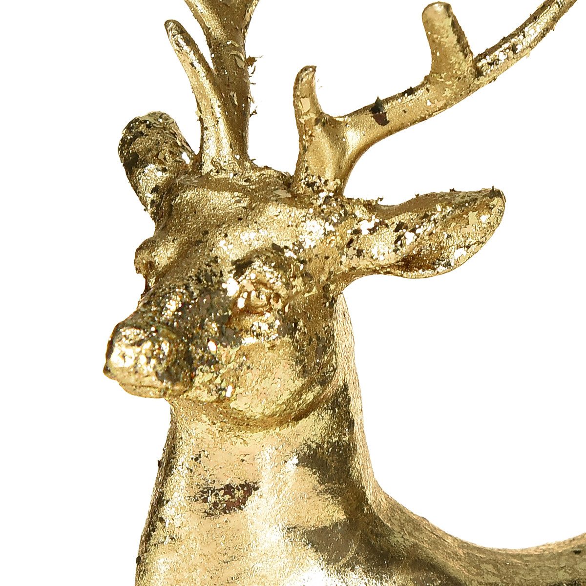 Viana Weihnachtsmann Deko Rentier Hirsch Figur Gold 10,5x7x11,5cm 2er Set W günstig online kaufen