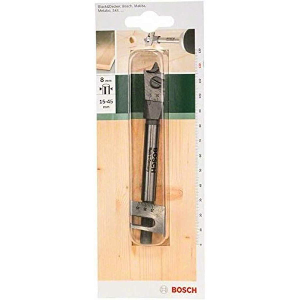 BOSCH Fräsbohrer Bosch verstellbarer Flachfräsbohrer (15-45 mm)