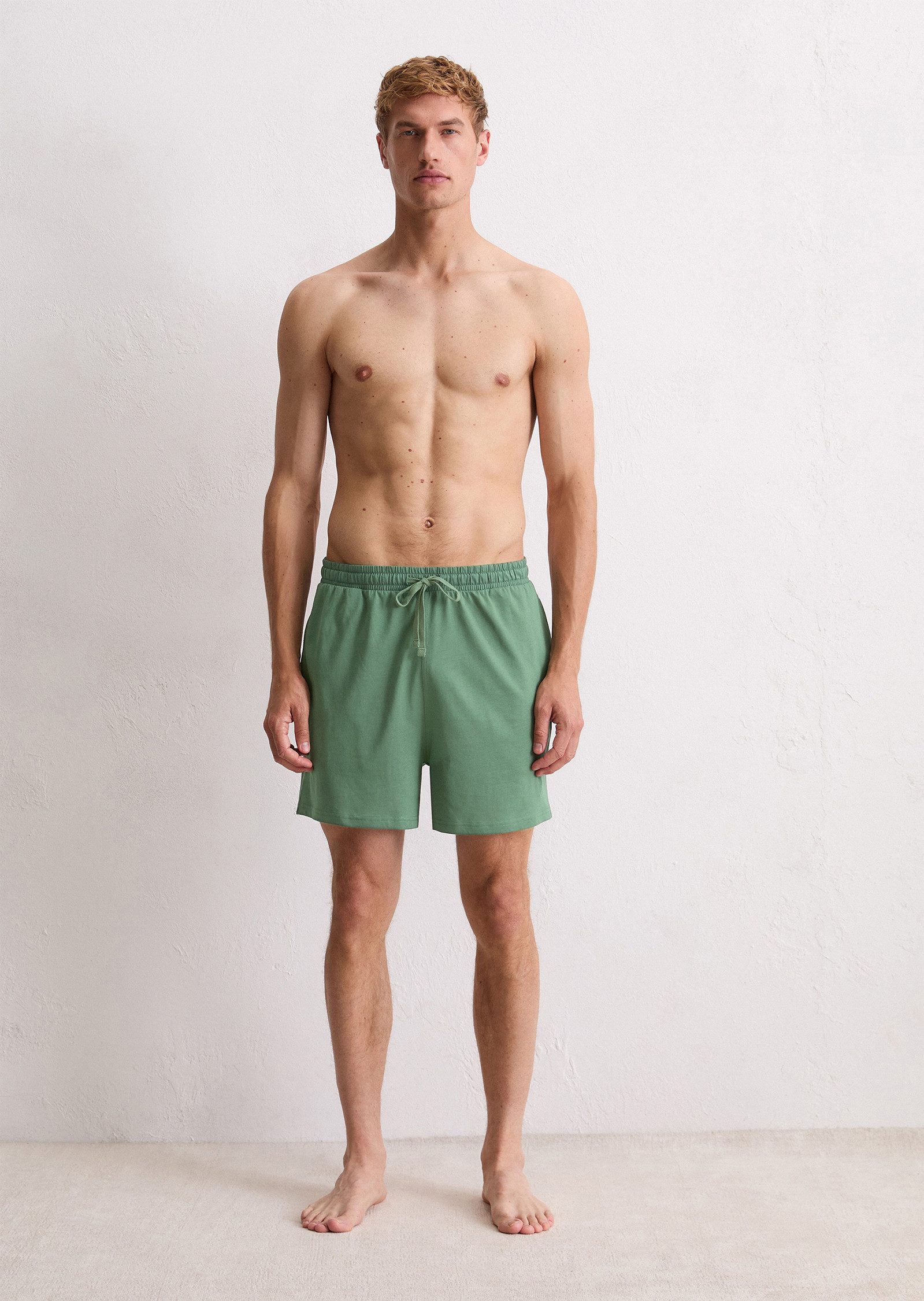 Marc O'Polo Relaxshorts Mix & Match Cotton mit seitlichen Taschen, Bindeband, Gummizug