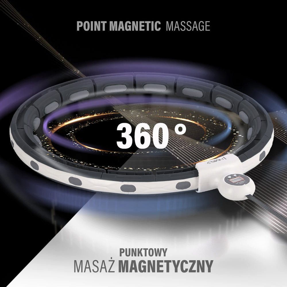 HMS Hula-Hoop-Reifen Magnetischer Fitnessreifen Hula-Hoop (1-tlg., 360° Massage), Schlankheitsgurt erhöht Schweißbildung, Trainingskomfort