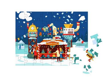 puzzleYOU Puzzle Weihnachtsmarkt mit Spielzeug, 48 Puzzleteile, puzzleYOU-Kollektionen Weihnachten