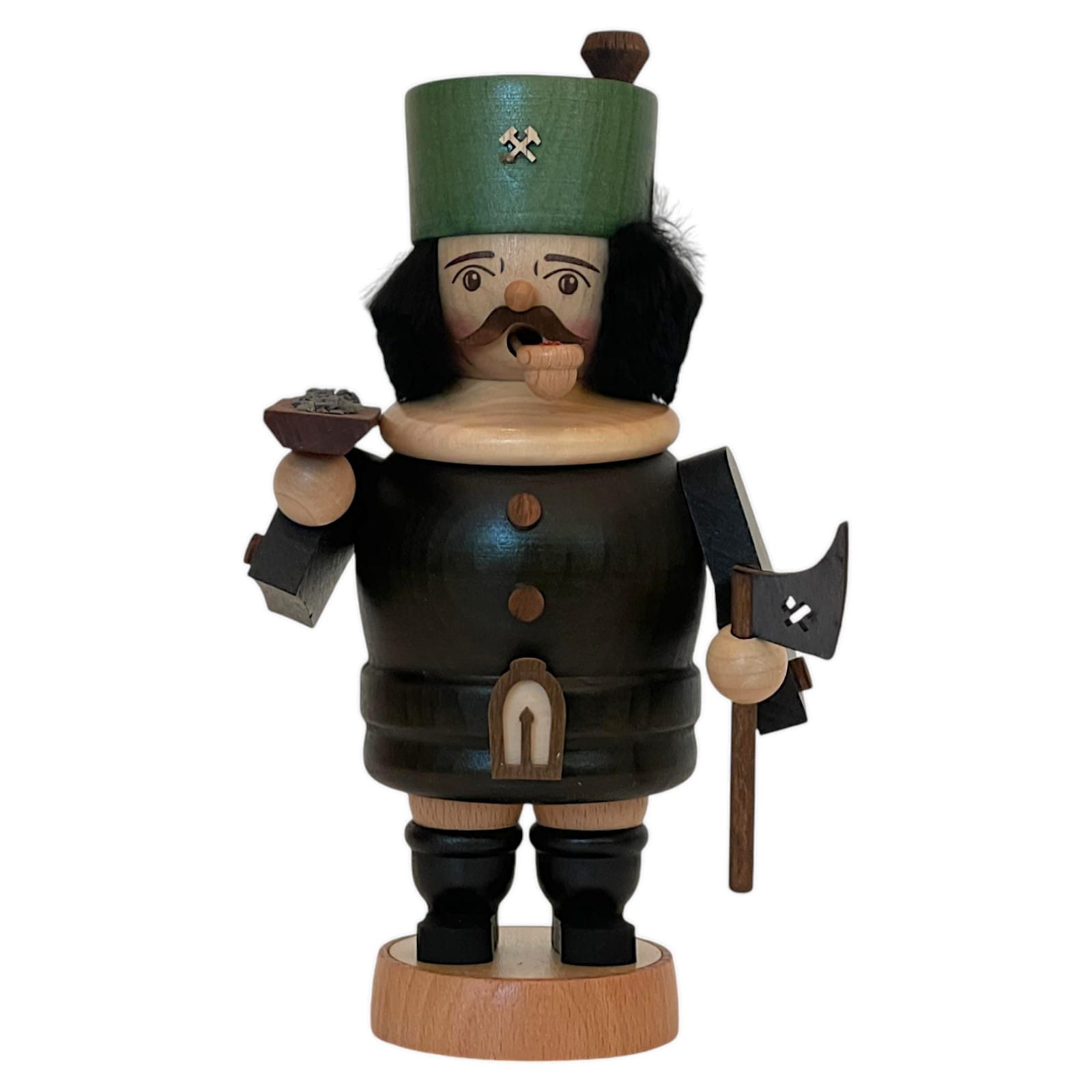 Lenk und Sohn Räuchermännchen Räuchermann Räucherfigur Bergmann 20 cm - Echt Erzgebirge