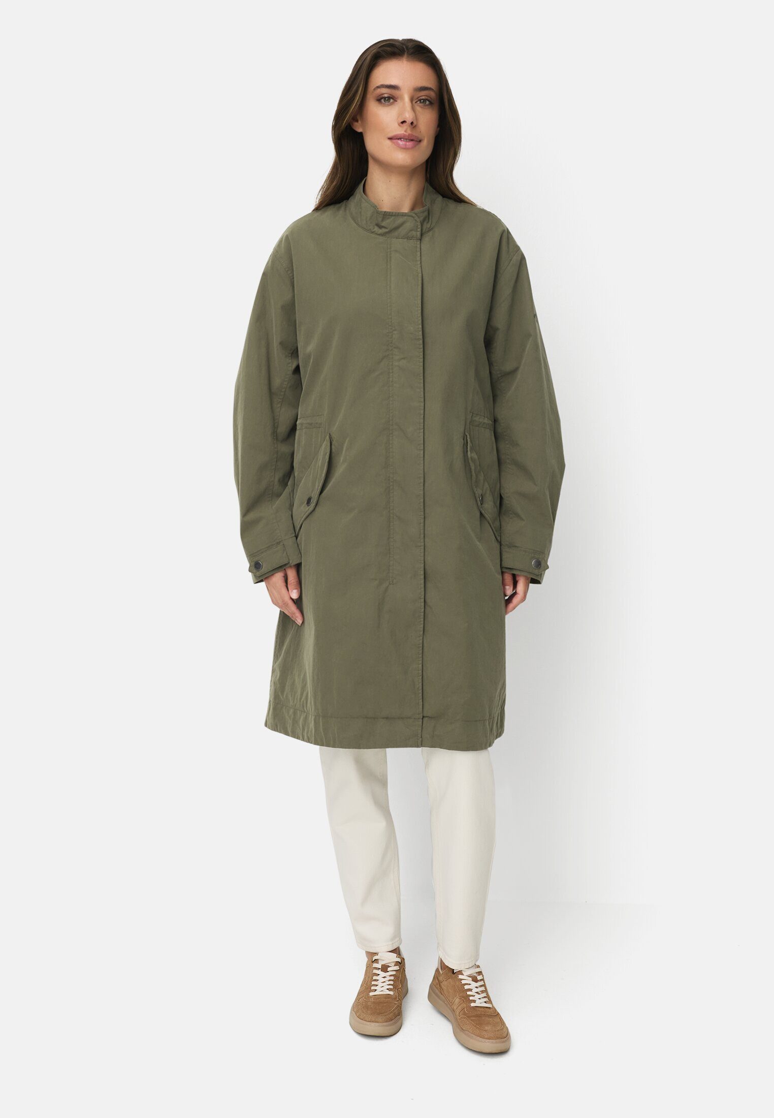 camel active Parka mit Kordelzug an der Taille Langarm (1-St)