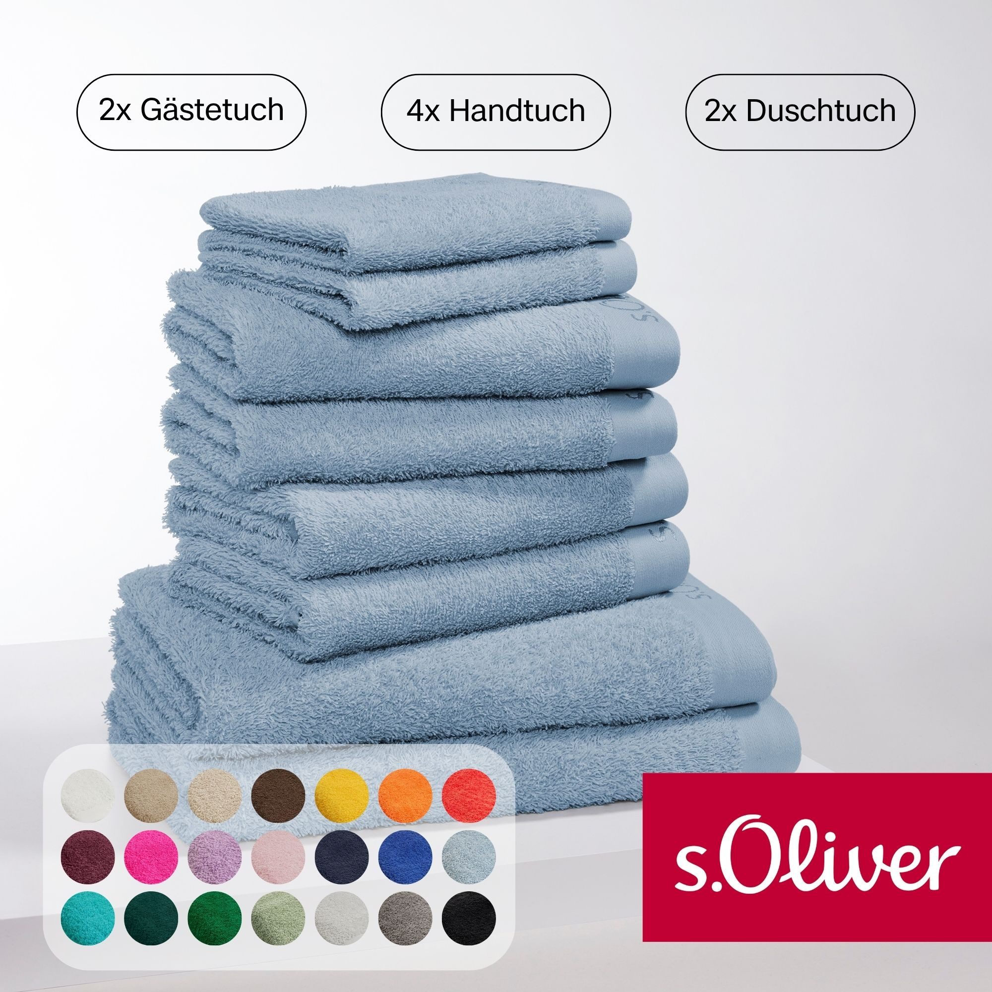 s.Oliver Handtuch Set s.Oliver, Premium Qualität, 600 gr/m², Walkfrottier ( günstig online kaufen