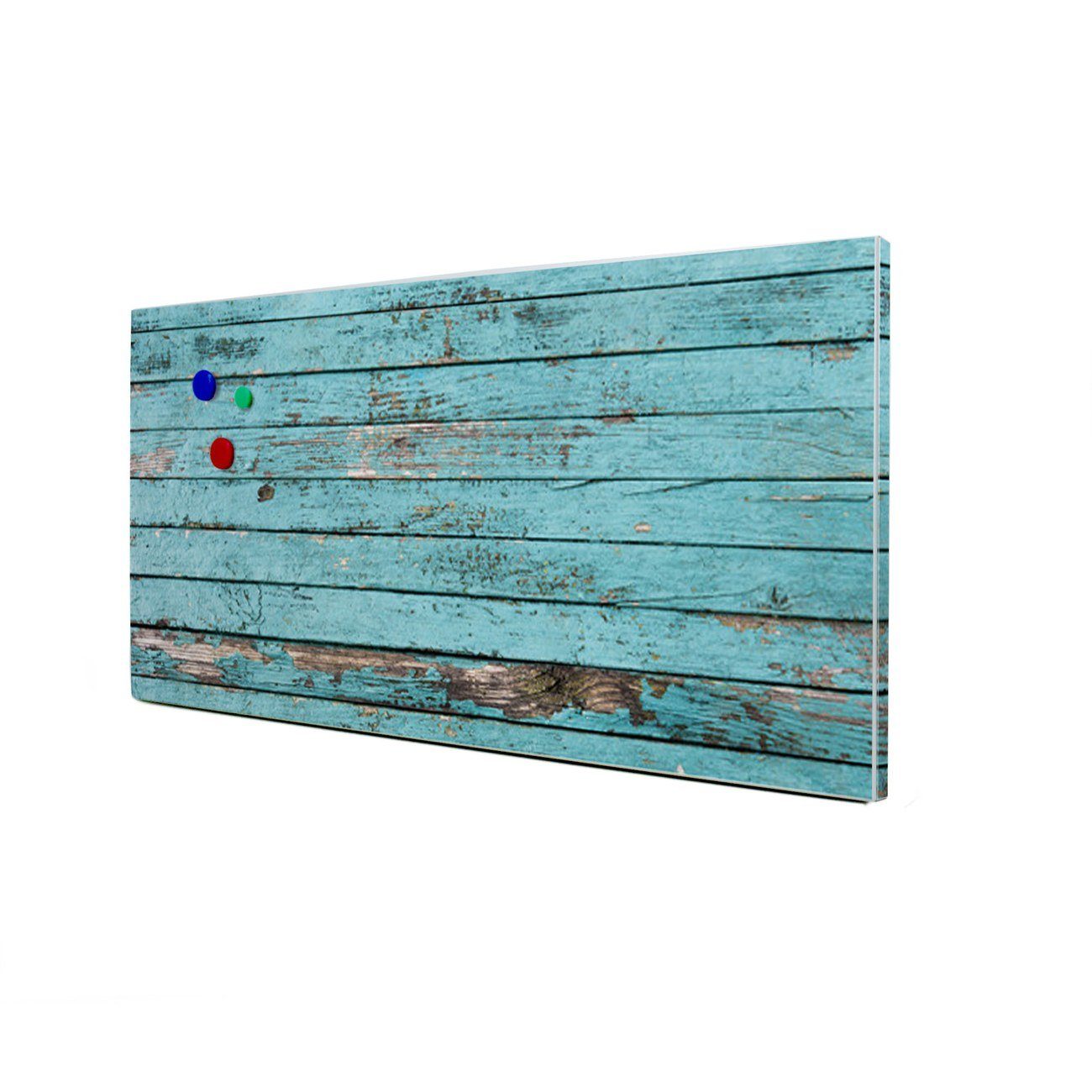 Blaue Magnete, Stahlmagnettafel) 4 (inkl. Holzlatten, silberfarben Wandtafel Stahl banjado