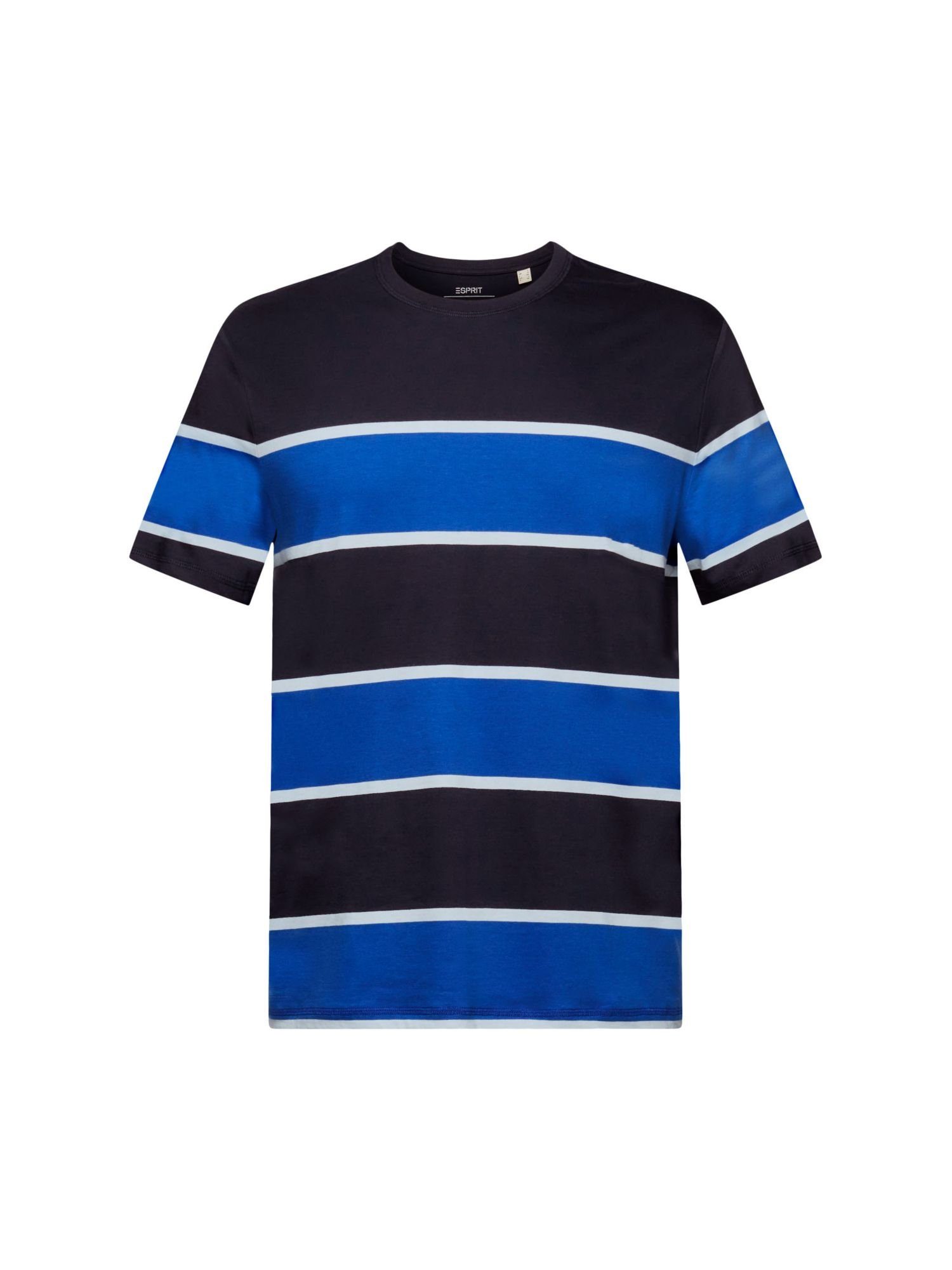 edc by Esprit T-Shirt Gestreiftes T-Shirt, 100 % Baumwolle (1-tlg) NAVY