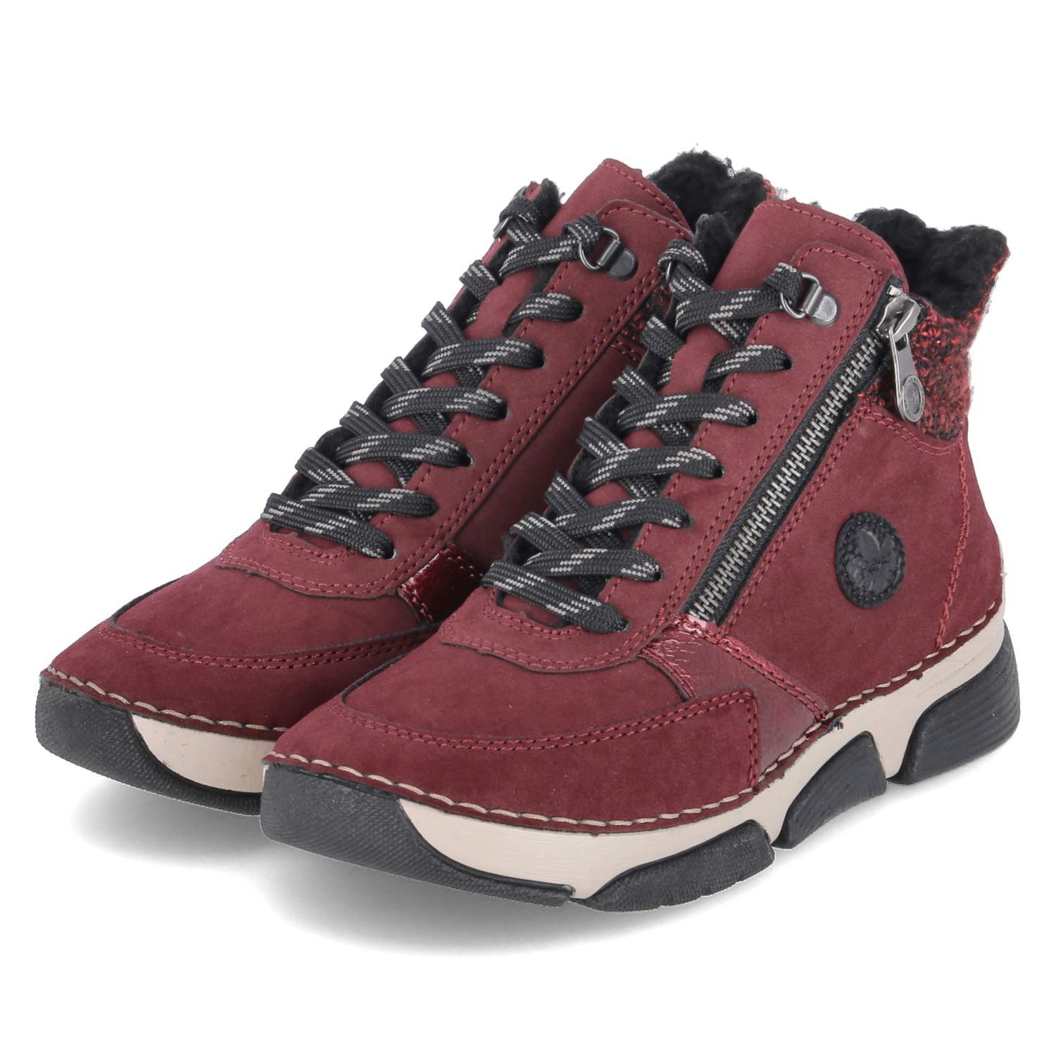 Rieker Rieker 45960-35 Damen Kunstleder rot Winterstiefel günstig online kaufen