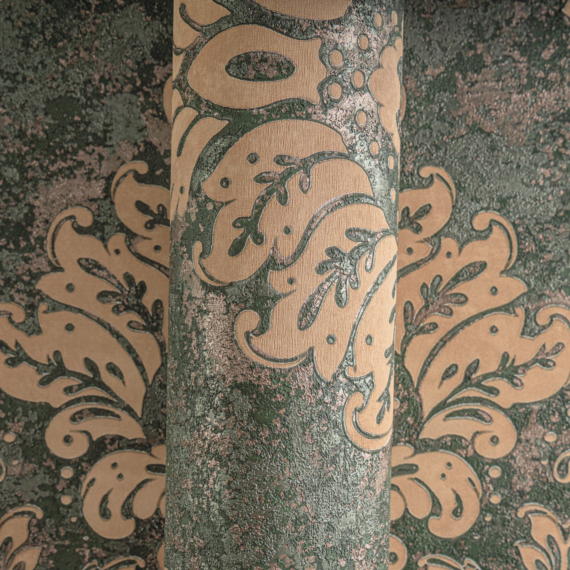 living walls Vliestapete Metropolitan Stories, Alena St. Petersburg, leicht strukturiert, Barock, gemustert, ornamental, Ornament Tapete Barock Tapeten Wohnzimm – Bild 5 von 5