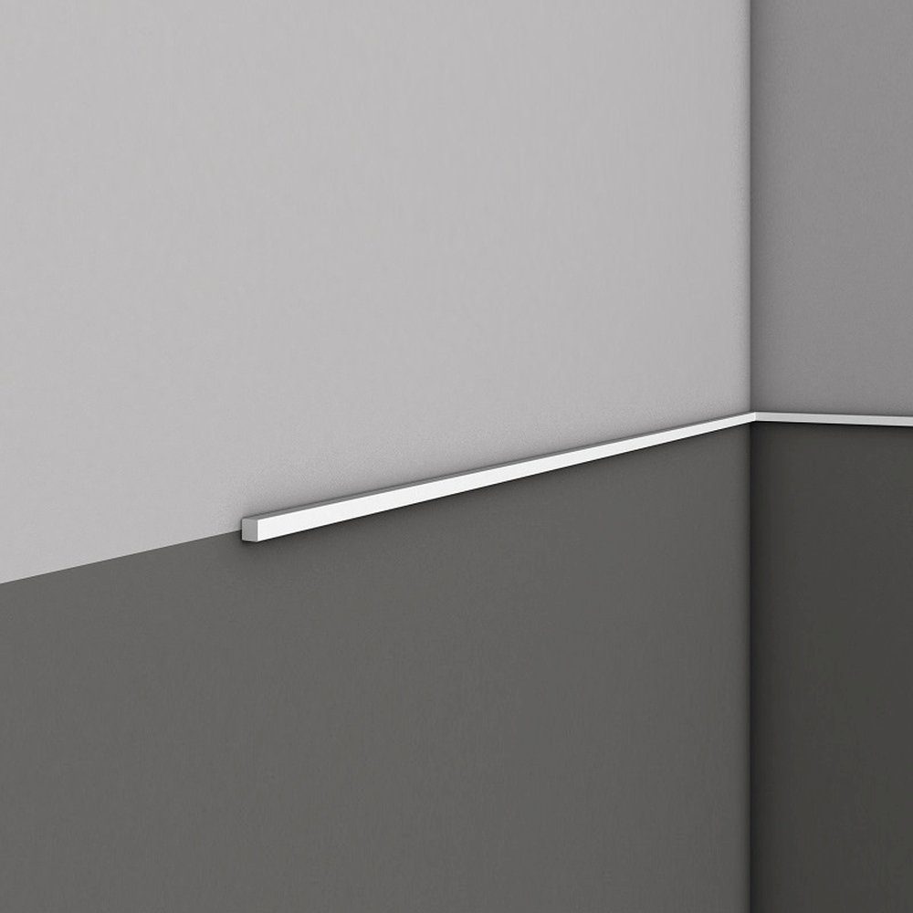 PROVISTON Zierleiste 15 x 15 x 2000 mm Wandleiste Polystyrol Weiß, Kleben, Polystyrol