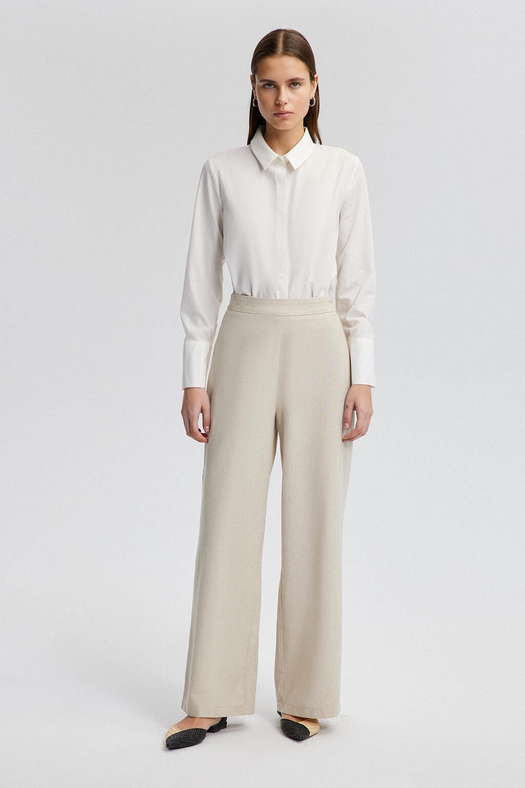 touche prive Bequeme Jeans WEITE LEINENHOSE