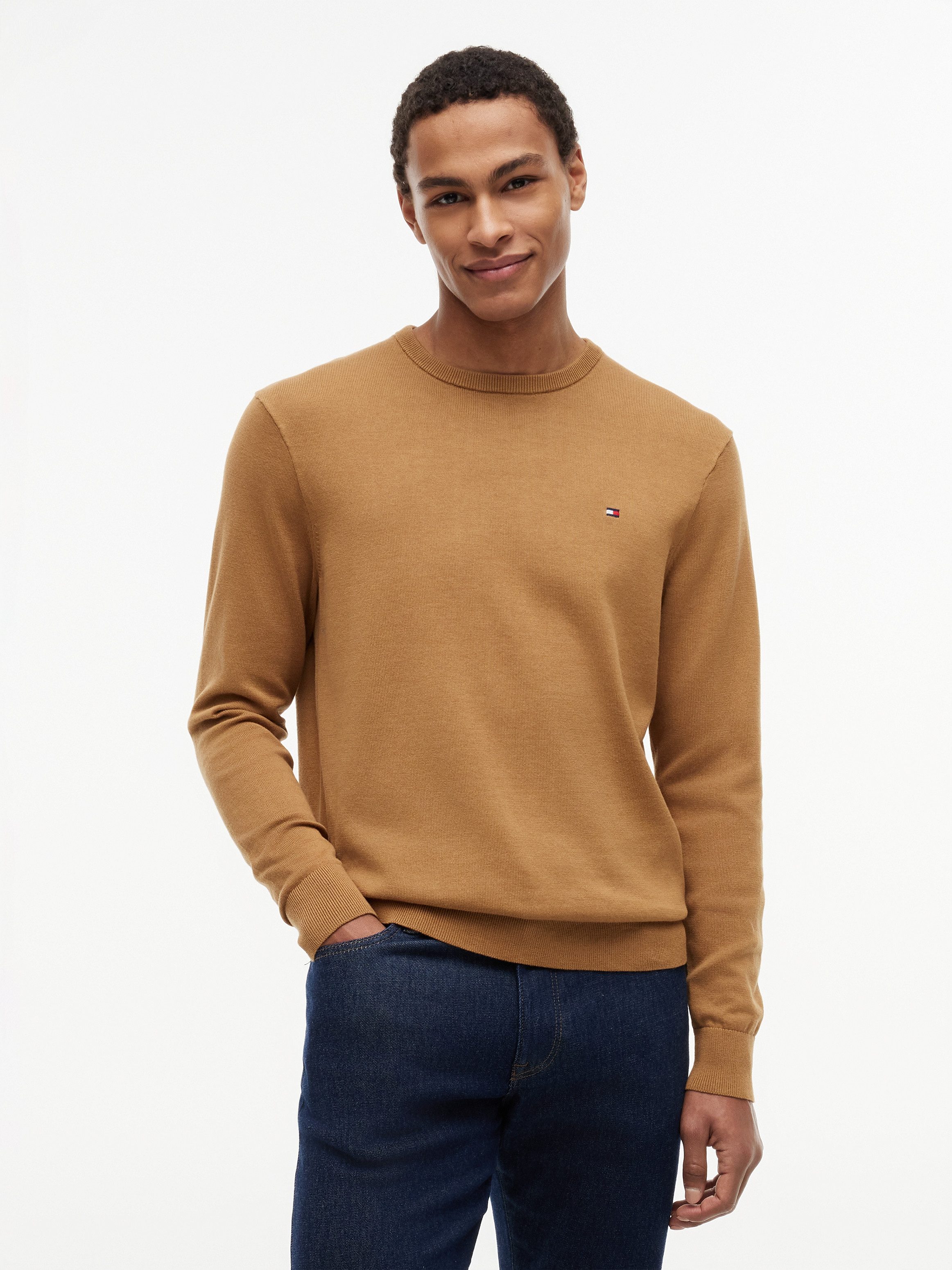 Tommy Hilfiger Rundhalspullover ESSENTIAL COTTON Crewneck Regular Fit Premium Mode
