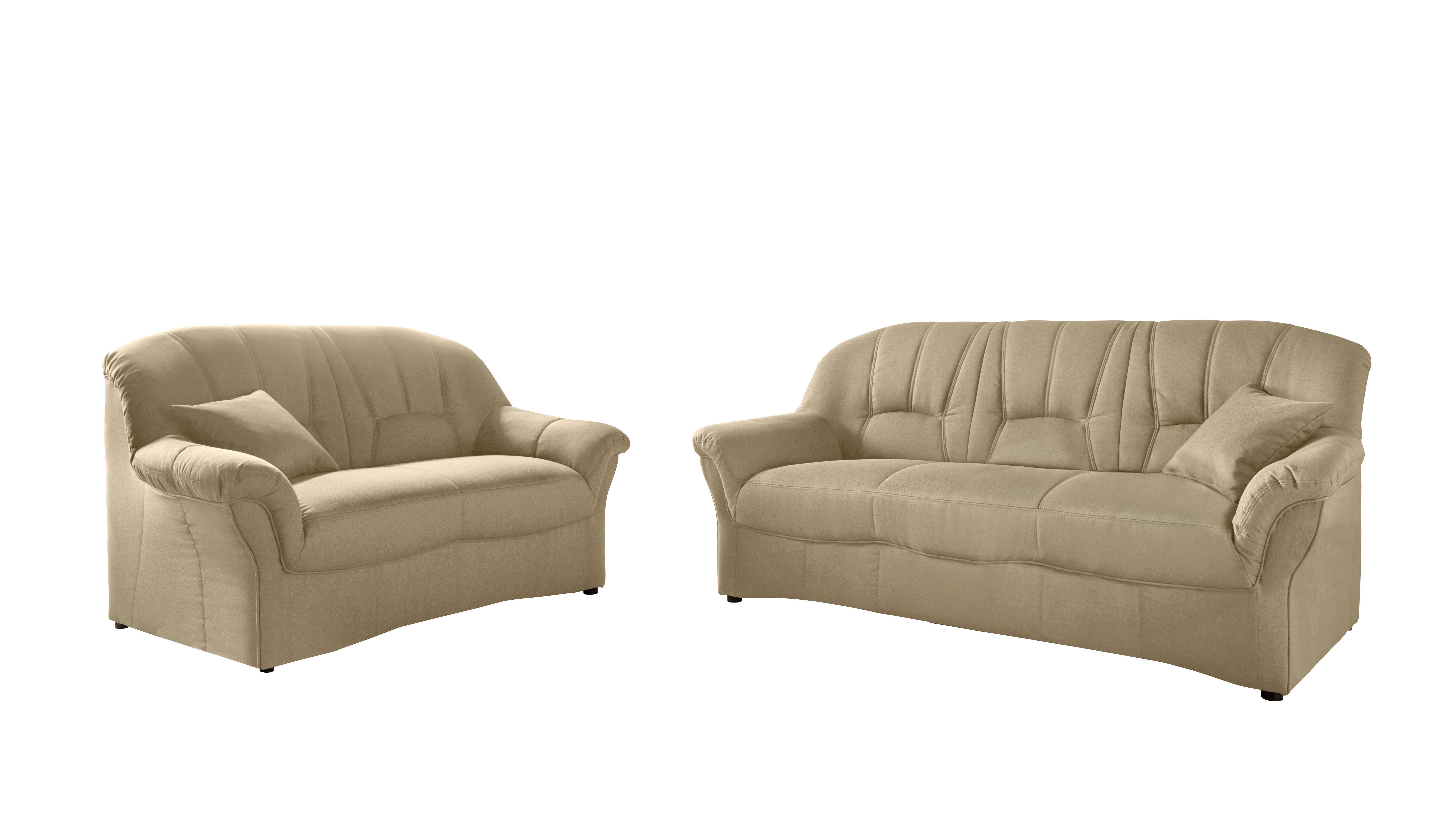 DOMO collection Polstergarnitur Bahia zeitlos & elegantes Sofa, bequem, (Set), 3-Sitzer & 2-Sitzer-Set