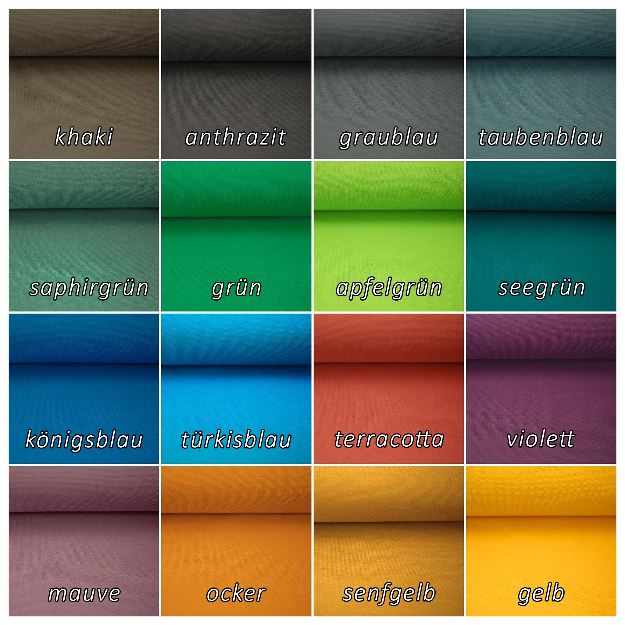 maDDma Stoff Bündchenstoff Schlauchware 50(100)cm extrabreit ab 25cm Jersey, olivgrün