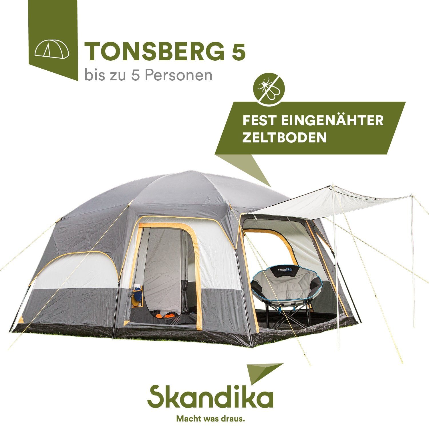 Skandika Tunnelzelt Tonsberg 5 mit Single günstig online kaufen