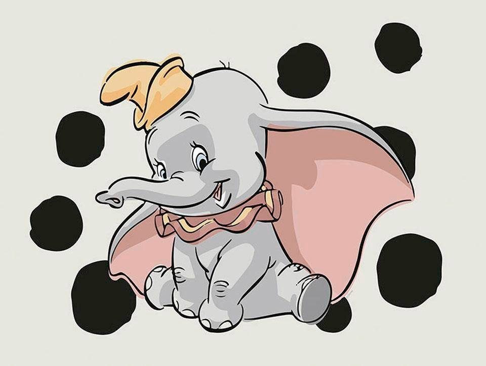 Landscape, Disney Schlafzimmer, Kinderzimmer, Poster Dumbo Dots Komar St), (1 Wohnzimmer