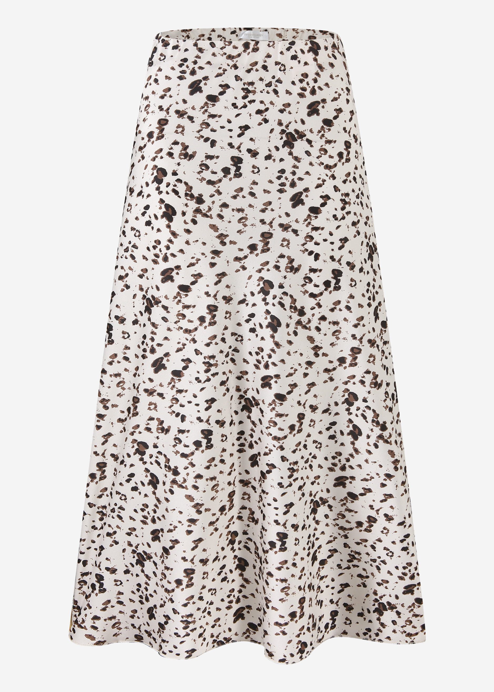 SASSYCLASSY Minirock Eleganter midi Satin Rock Damen mit Print A-Linie Rock günstig online kaufen