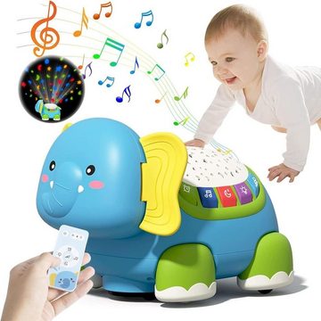 Gontence Lernspielzeug Krabbel Musikspielzeug für Babys ab 18 Monaten: Musik, Lichtprojektor.
