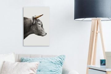 OneMillionCanvasses® Leinwandbild Schottischer Highlander - Tiere - Kuh, (1 St), Leinwandbild fertig bespannt inkl. Zackenaufhänger, Gemälde, 20x30 cm