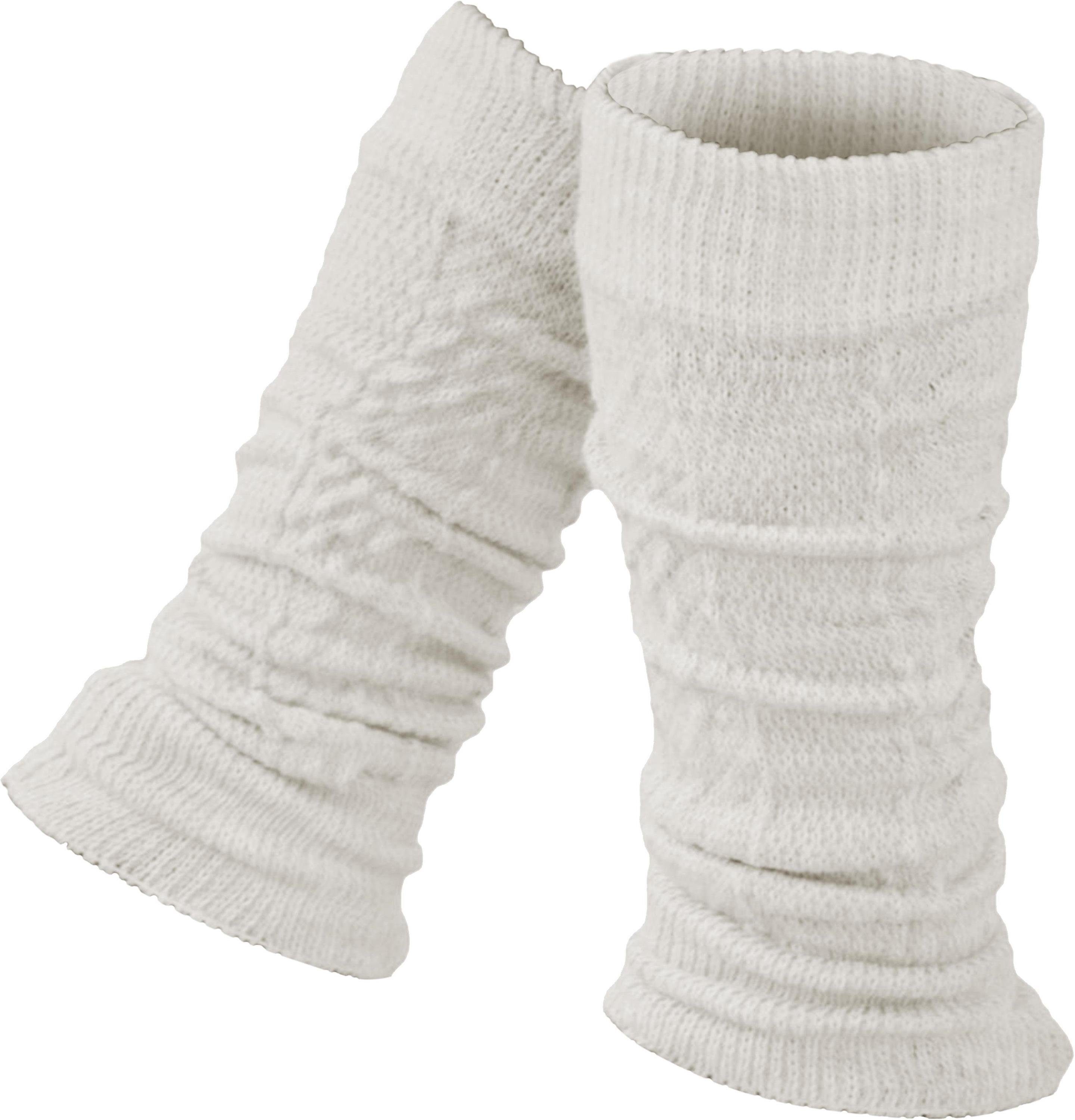 ACVIP Damen Strickstulpen Winter - Beinlinge Mit Fersenloch 40cm Acryl