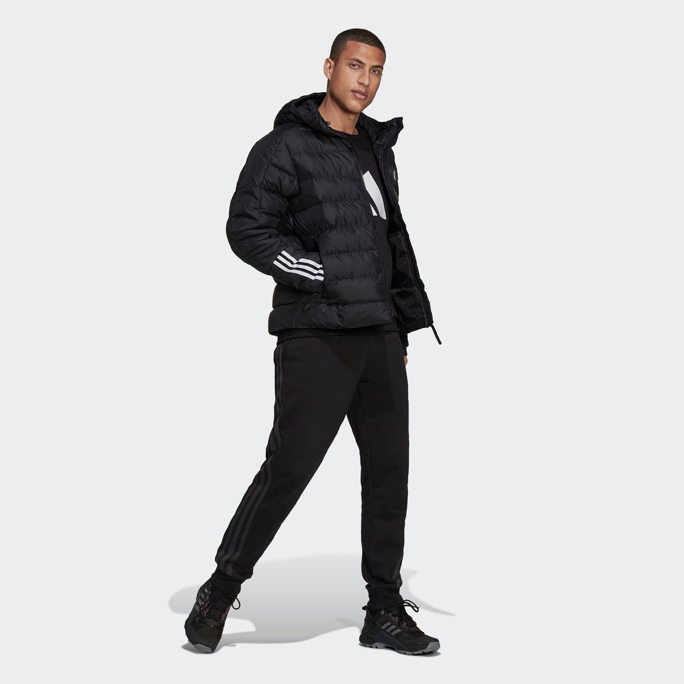 ITAVIC Black HOODED Sportswear MIDWEIGHT 3STREIFEN adidas Outdoorjacke