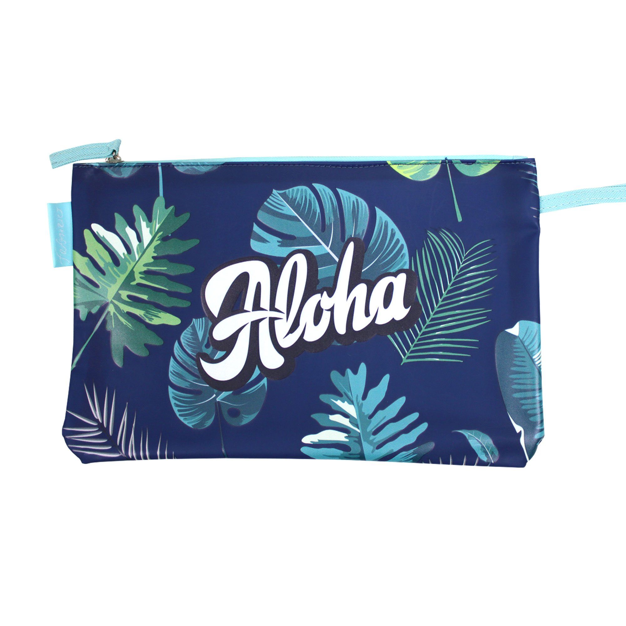 Badetasche Wetbag für Urlaub Bikini Strand Blau wasserdichte Haus Badeanzug Nasstasche und (1-St) Deko