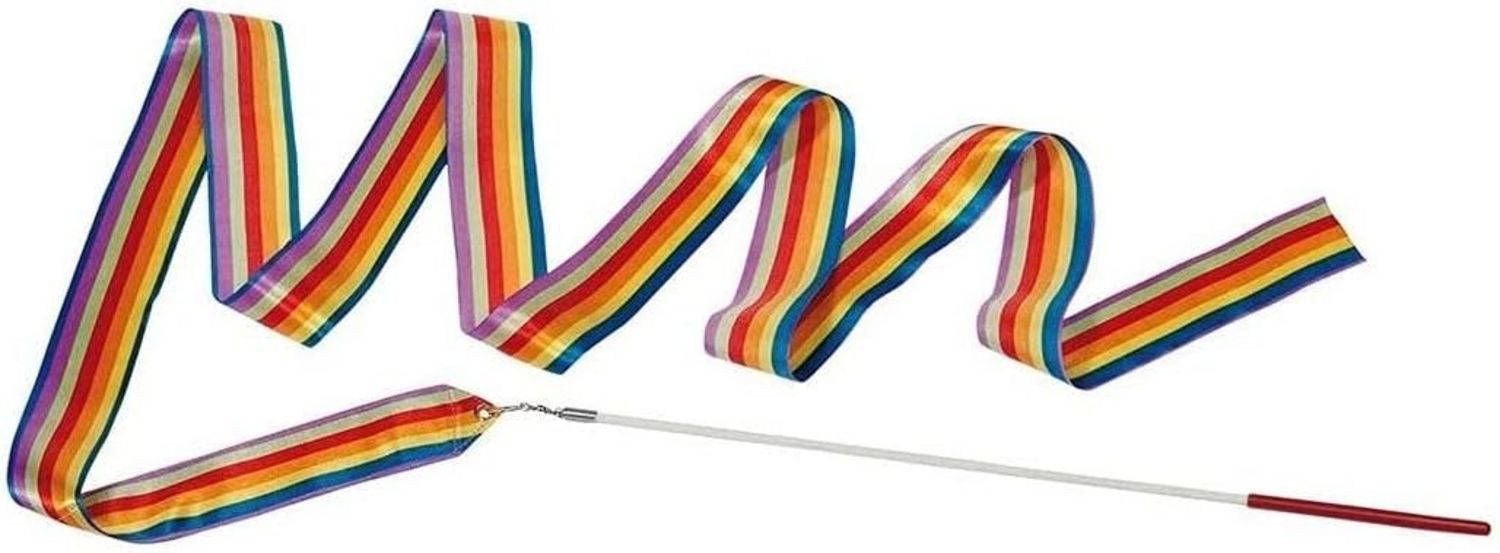 Gollnest & Kiesel Spiel Goki 15353 - Regenbogen Gymnastikband, bunt-gestreift, Kunststoff/Nylo
