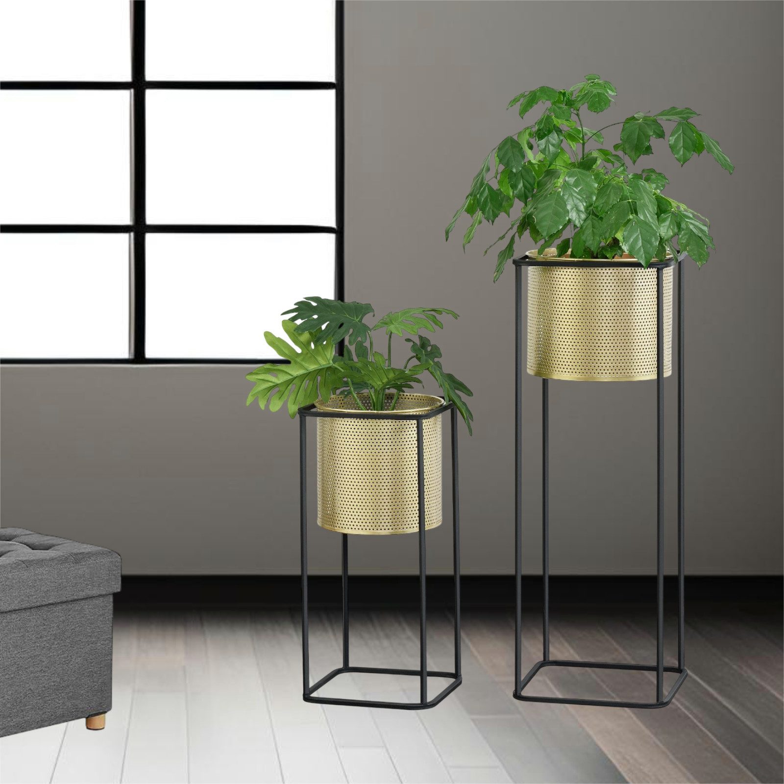 Blumenständer Blumenständer Pflanzgestell Pflanzständer Blumentopfhalter 2er Set