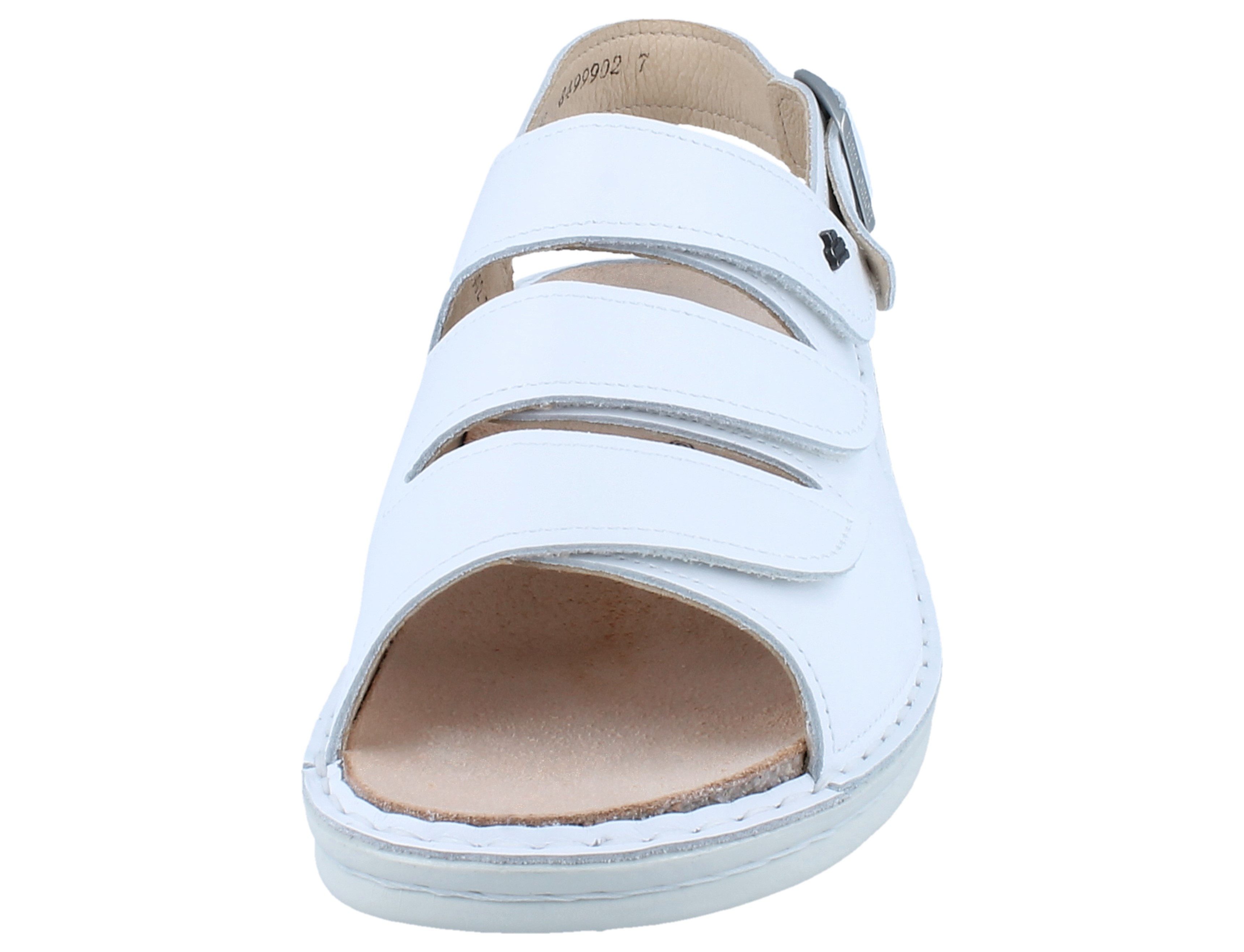Finn Comfort FINN COMFORT Sylt Damen Herren Sandale weiss Glattleder - Größe: 46 Sandale Wechselfußbett