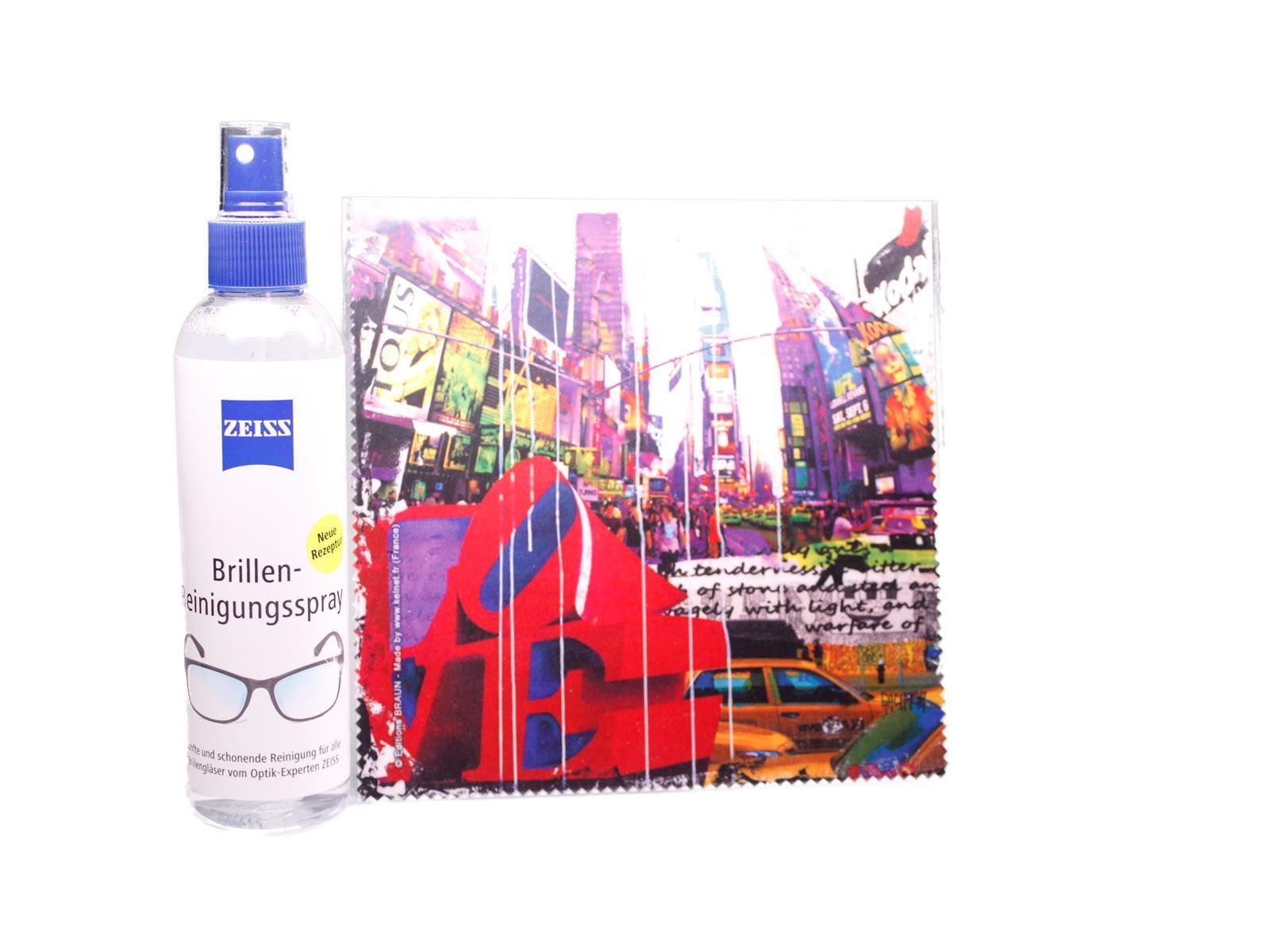 Brillenetui Mikrofasertuch "New York Love" Größe 18,5*18,5 cm von La Kelnet