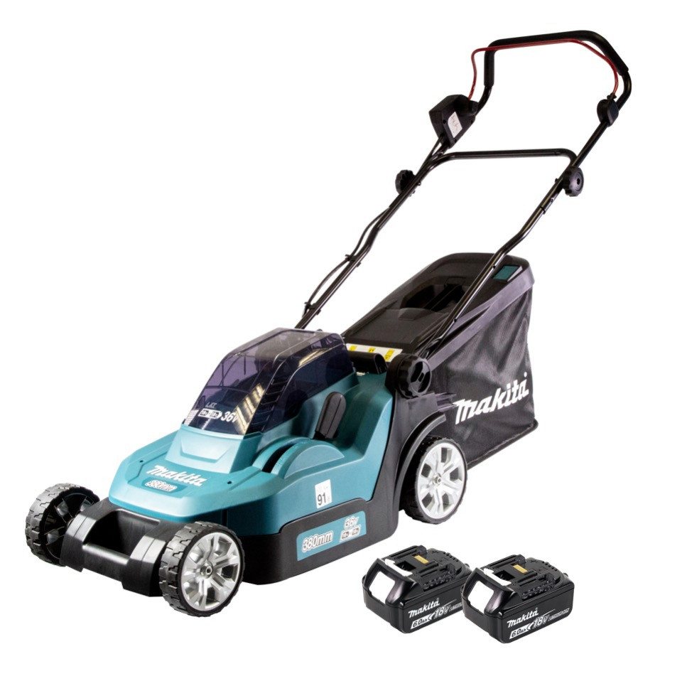 Thumbnail - Makita Akkurasenmäher DLM 382 G2 Akku Rasenmäher 36 V (2x 18 V) 38 cm 40 l + 2x Akku 6,0