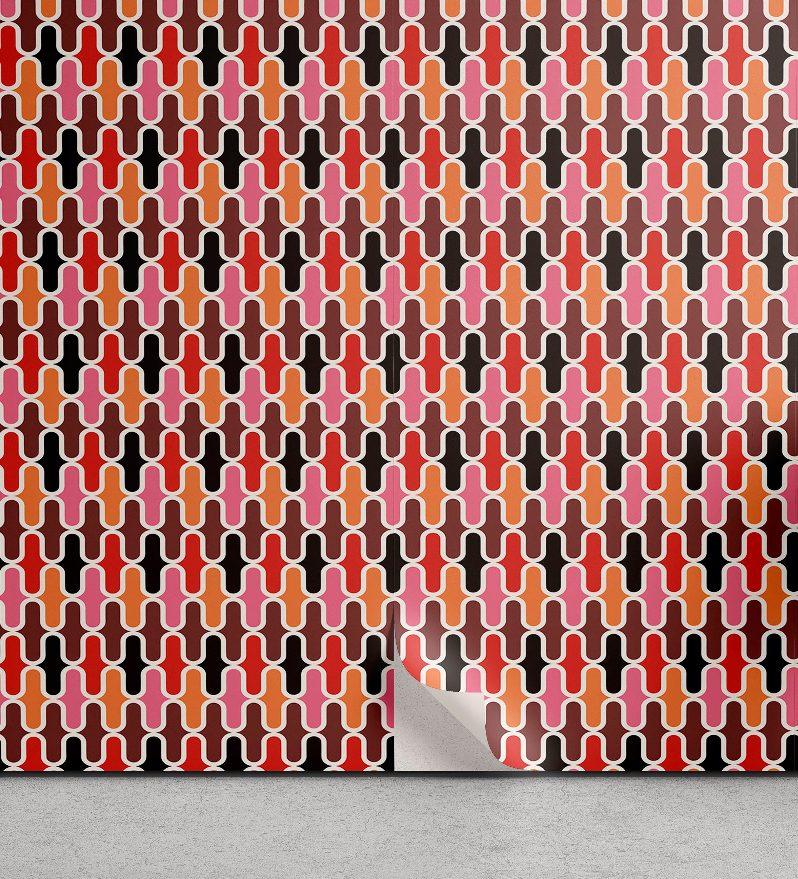 Abakuhaus Vinyltapete selbstklebendes Wohnzimmer Küchenakzent, Abstrakt Vertikale Linien Grafik