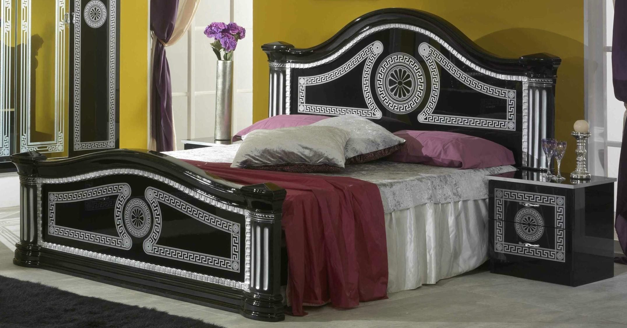 JVmoebel Schlafzimmer-Set Königliches Schlafzimmer-Set mit modernem Bett und Nachttisch, Made in Europa