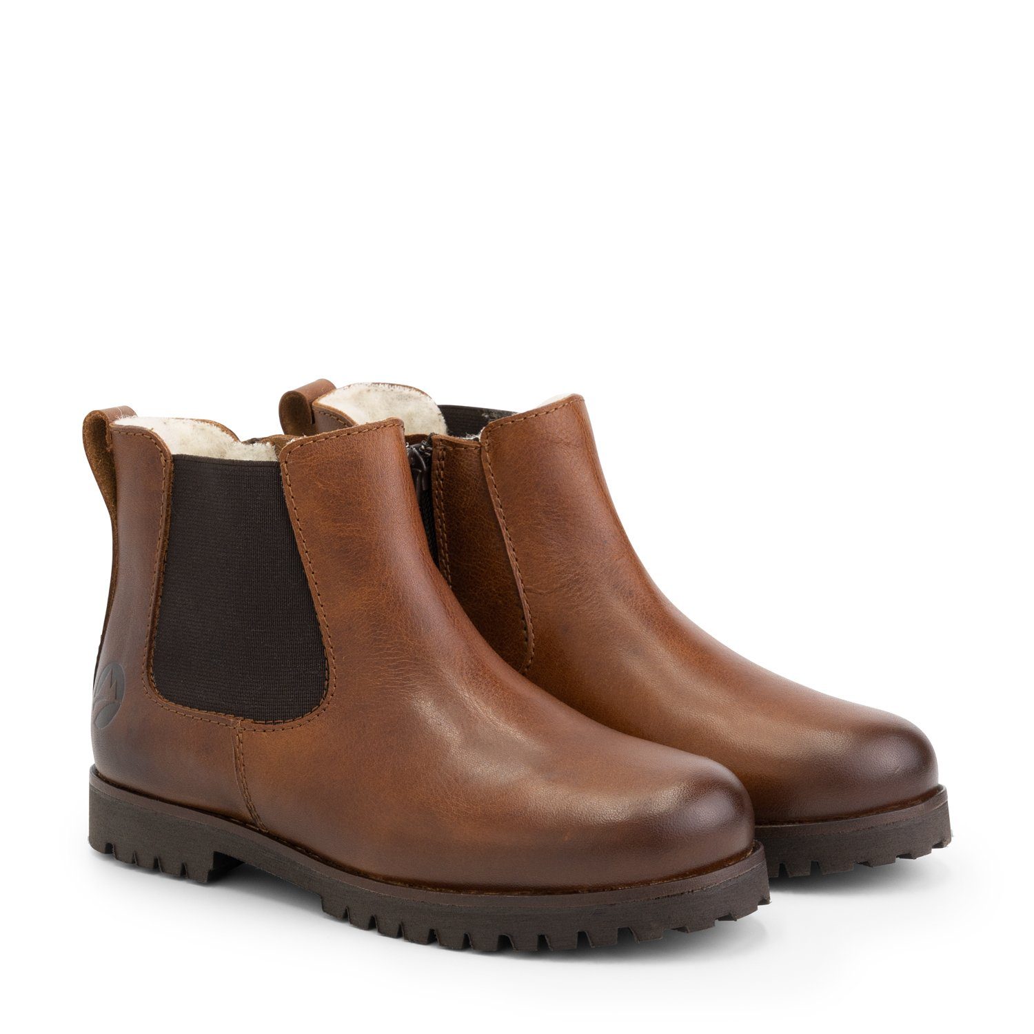 Travelin' Sel Kids (Reißverschluss) Chelseaboots Cognac