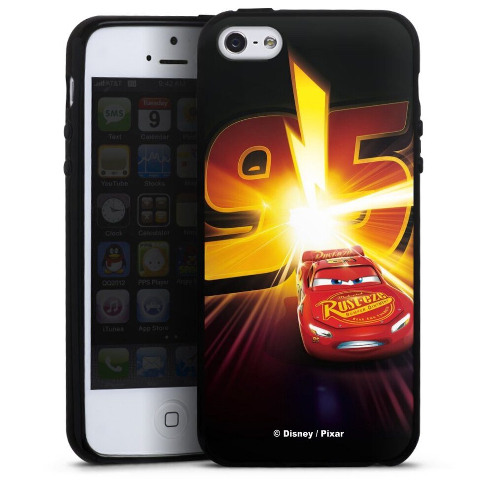 DeinDesign Handyhülle Offizielles Lizenzprodukt Cars Lightning Mcqueen 95 Cars3 Lightning 95, Apple iPhone 5 Silikon Hülle Bumper Case Handy Schutzhülle