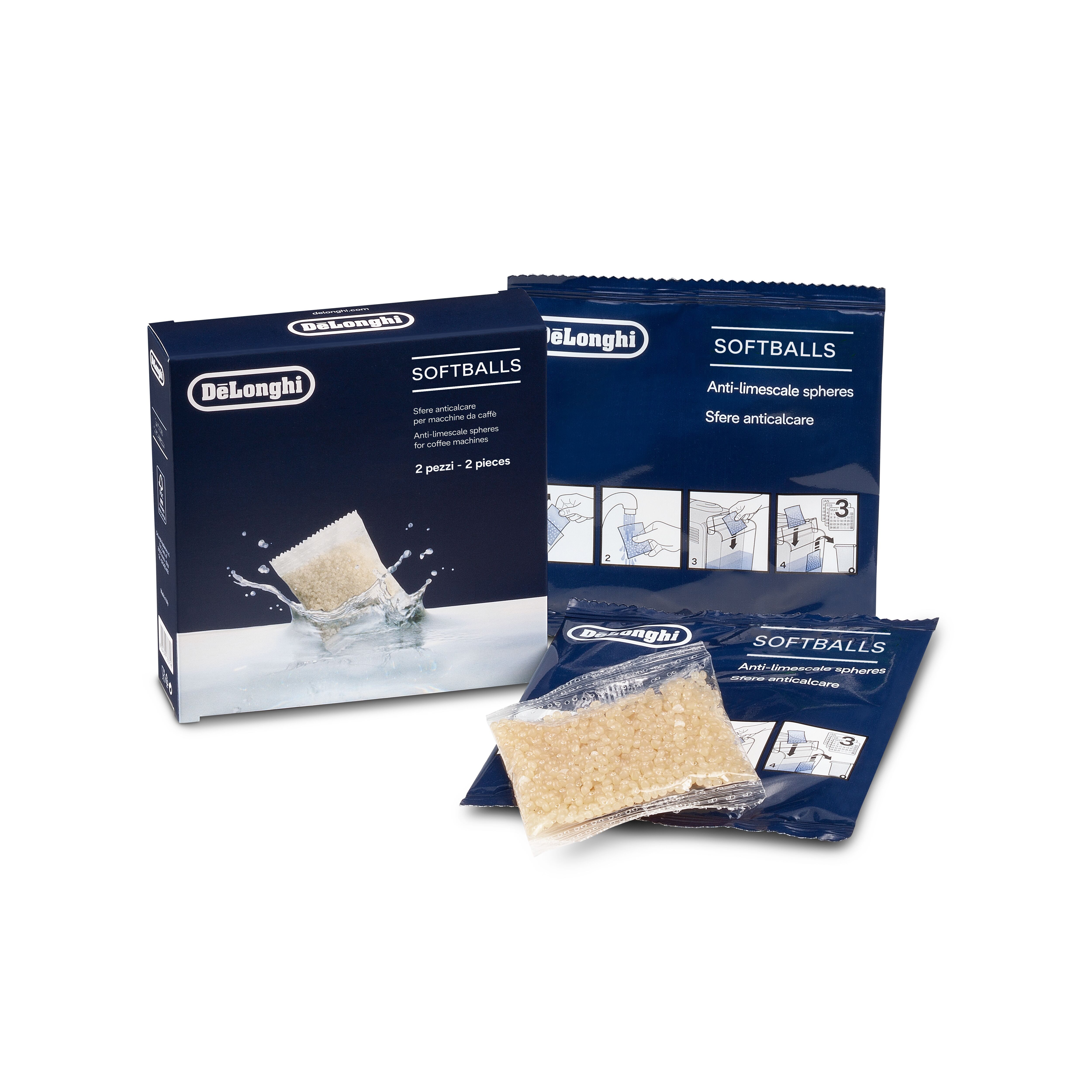 De'Longhi SoftBalls DLSC551 Entkalker (2 Stück / Packung)