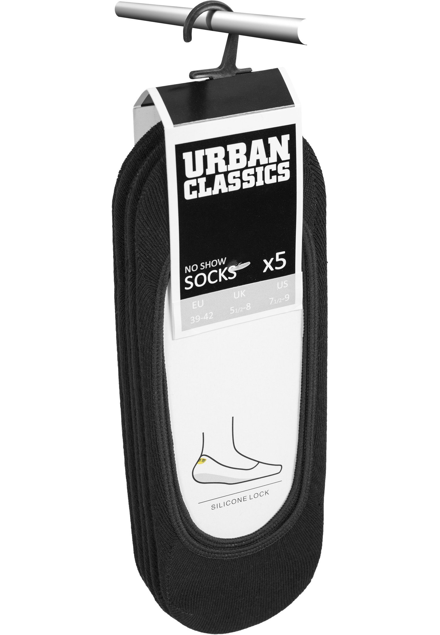 black (1-Paar) Accessoires URBAN 5-Pack Invisible Freizeitsocken Socks CLASSICS