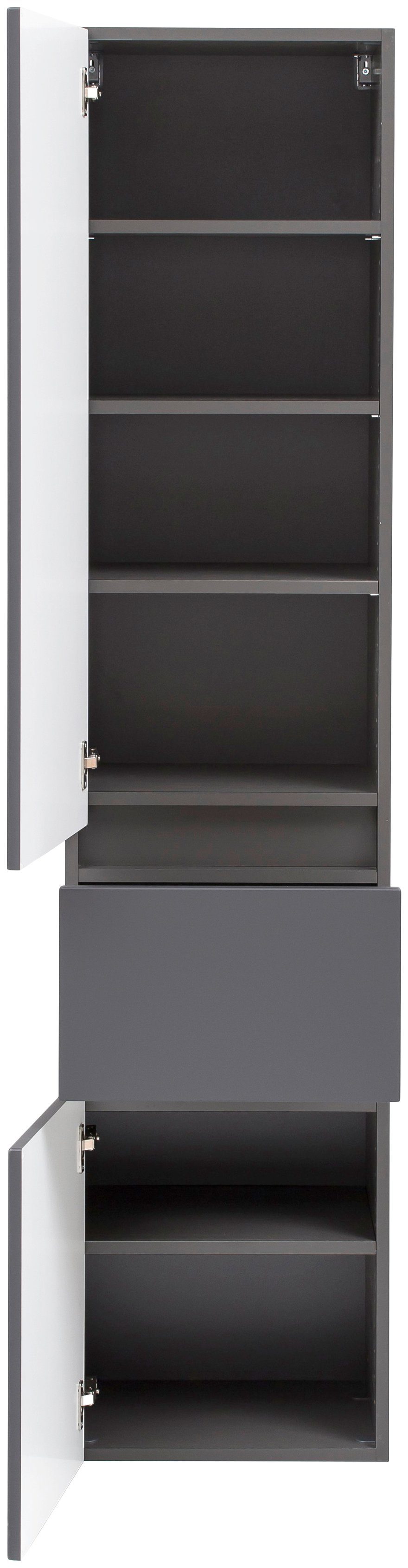 welltime Seitenschrank Kaunas 40 cm breit, mit Schubkasten, Soft-Close-Funktion