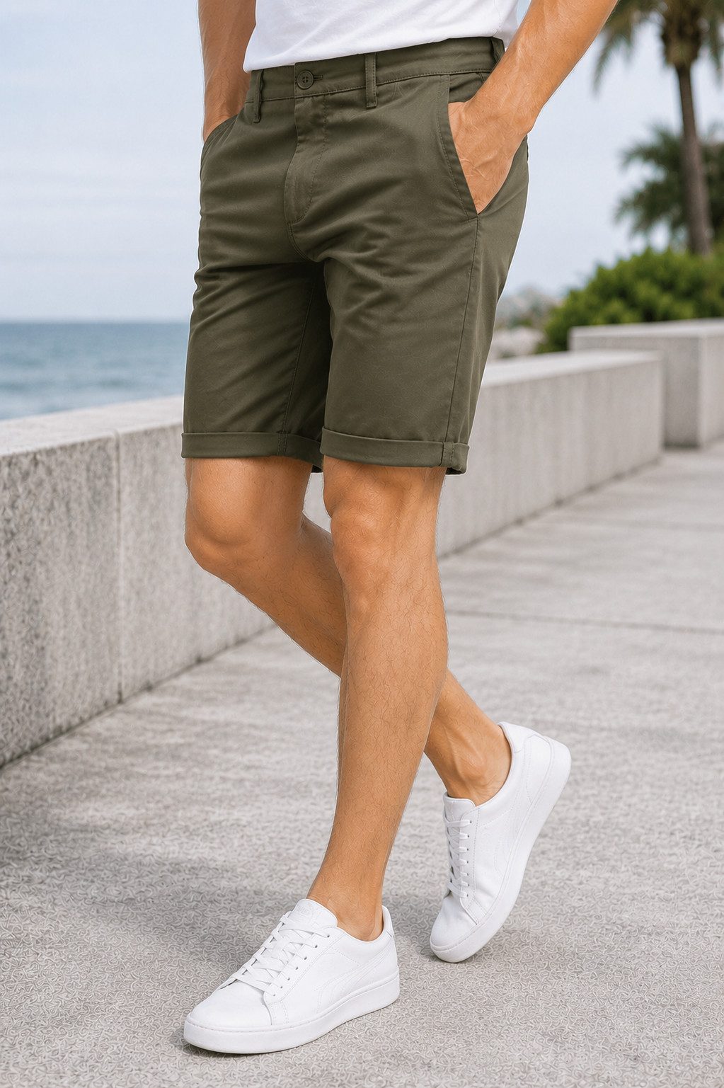 S&S Chinoshorts Herren Shorts Hosen Kurze Bermuda Baumwolle Shorts (Packung, 1-tlg., Chino Shorts) Herren Bermuda Chino Short mit Taschen